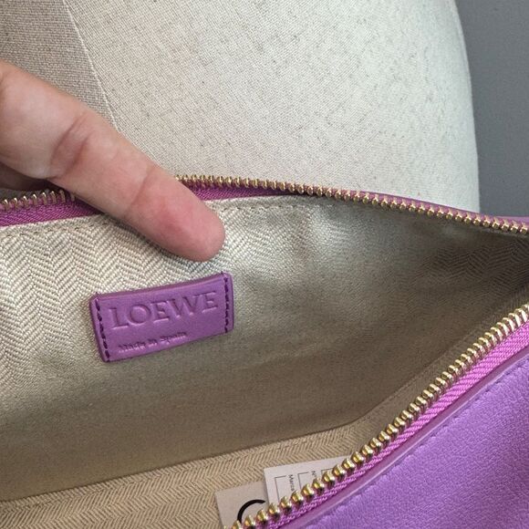 Loewe Hammock Mini Leather Hobo / Shoulder / Crossbody Bag in Rockrose NWT - Picture 6 of 10